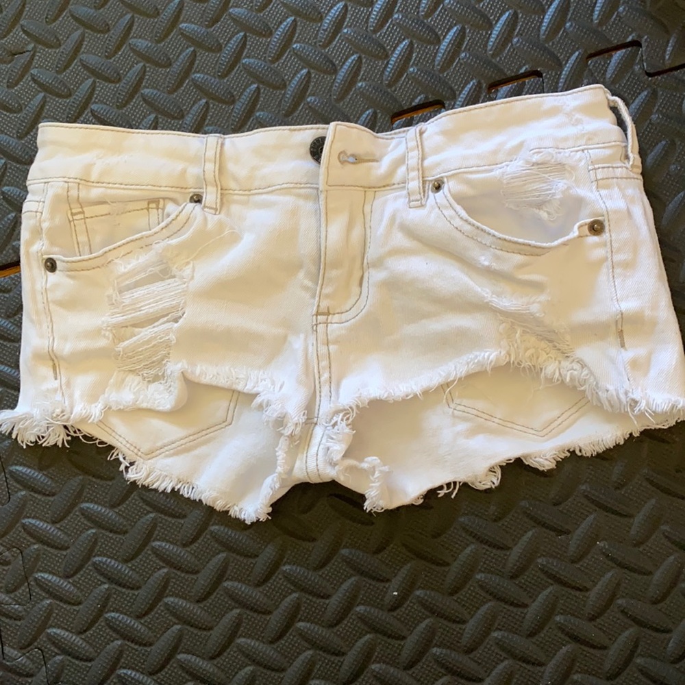 Bullhead White Jean shorts - 0